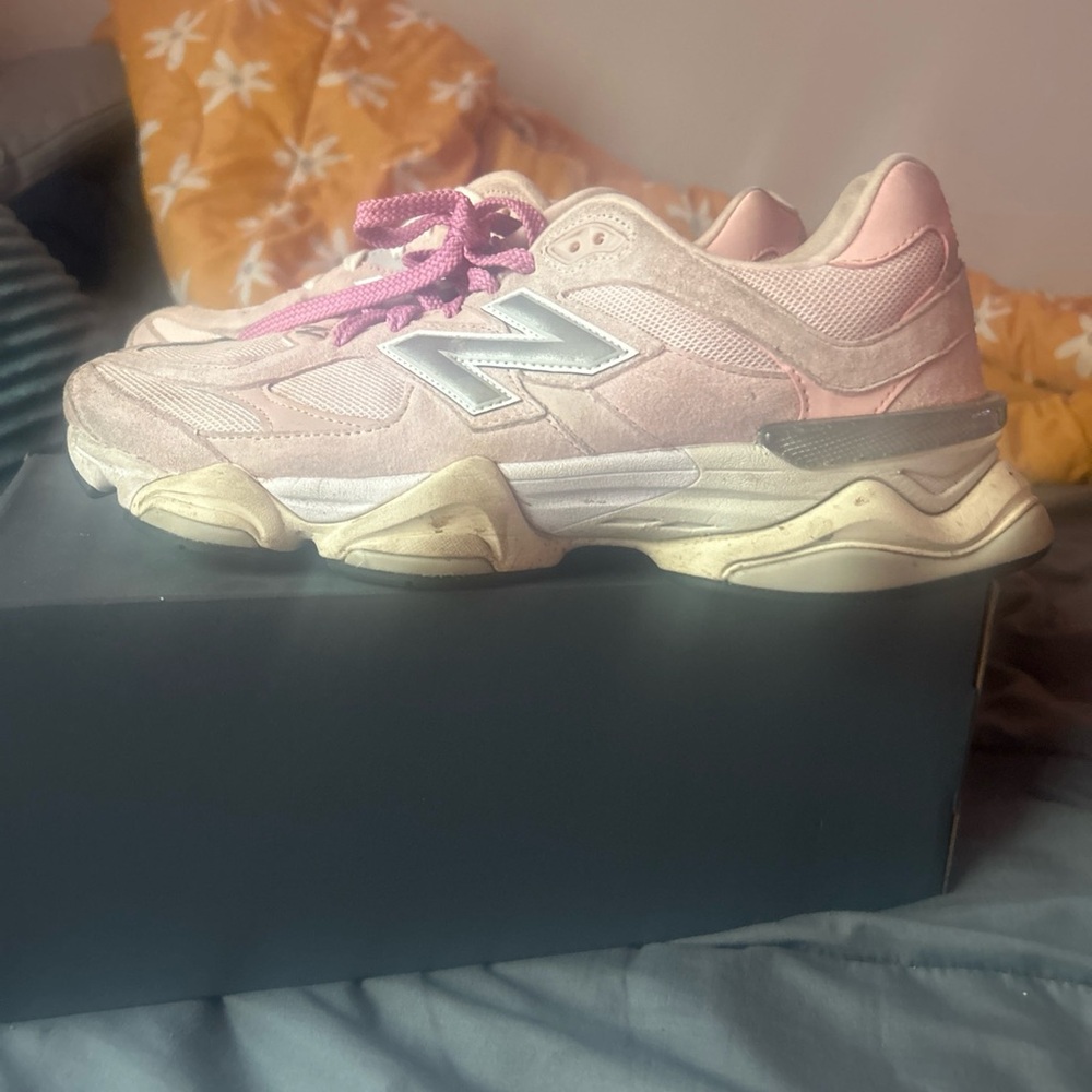New Balance Light Pink and White Sneakers